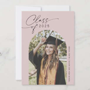 Faire-part Dusty Rose, simple galerie de graduation photo
