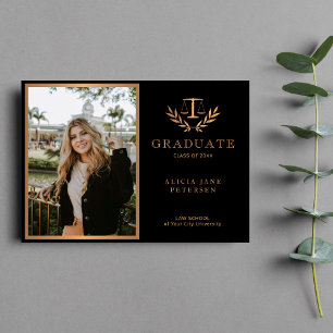 Faire-part Échelle d'avocat de justice or noir 2024 diplôme