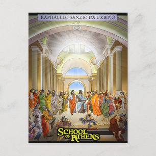 Faire-part École d'Athènes  Carte postale