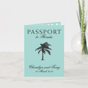 Faire-part Économies de mariage de passeport de la Floride la