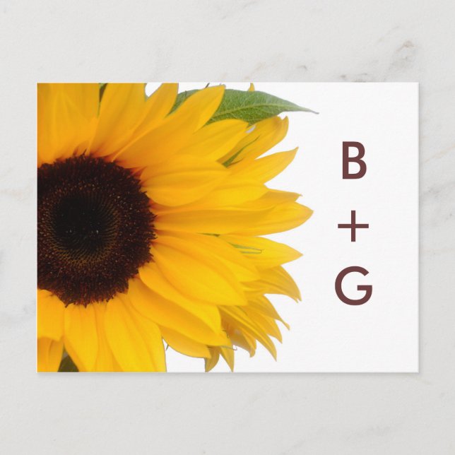 Faire-part Économies de tournesol la carte postale de date (Devant)