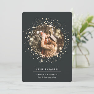 Faire-part Écrit dans les étoiles   Fiançailles photo