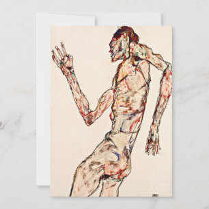 Faire-part Egon Schiele - le danseur