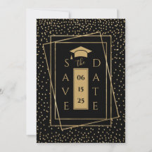Elégant Gold et Black Graduation
