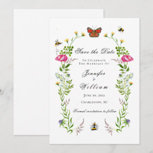 Faire-part Élégant mariage du jardin botanique Enregistrer la