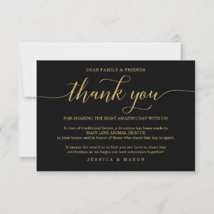Faire-part Elégant minimal Gold en remplacement de Favors Pla