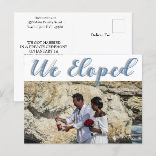 Faire-part élégant simple et tendance Elopement ph