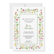 Elégante aquarelle fleur sauvage Pâques Brunch Ann