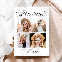 Faire-part Élégante calligraphie 4 Diplôme photo