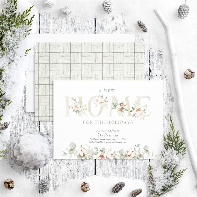 Faire-part Elégante Nouvelle Maison pour les vacances (Créateur téléchargé)