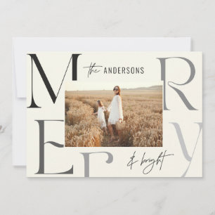 Faire-part Élégante typographie moderne de Noël joyeux