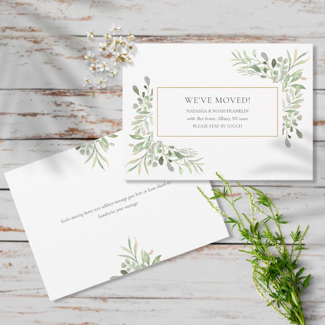 Faire-part Élégante verdure déménagement (Créateur téléchargé)