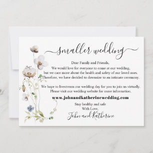 Faire-part Élégantes Feuilles Florales Mariage Virtuel Plus P