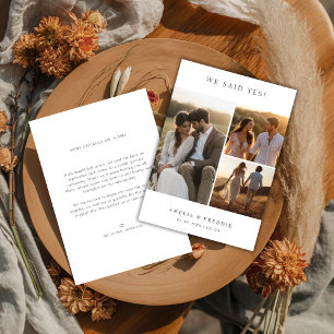 Faire-part Elopement Moderne Nous Avons Dit Oui Russe Photo M