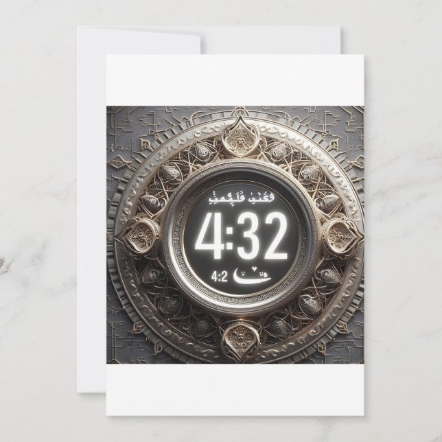 Faire-part Embrasser le jeûne, l'Iftar, la sueur et le reflet (Devant)