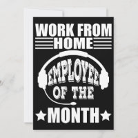 Employé du mois travaillant depuis la maison