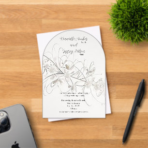 Faire-part en acrylique floral givré capricieux et