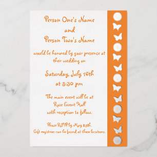 Faire-part en feuille d'orange avec des marguerite