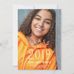 Faire-part en lettres de photo de fête de remise