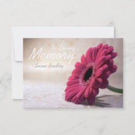 Faire-part En Mémoire Amoureuse Service Floral Memorial