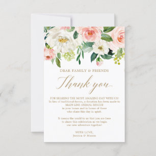 Faire-part En remplacement de Favors Merci Place Card Blush