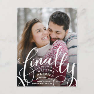 Faire-part Enfin Se marier Enregistrer la date Carte postale