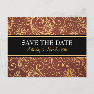 Faire-part Enregistrer La Carte Postale Date Batik