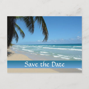 Faire-part Enregistrer la carte postale Date Beach Scene