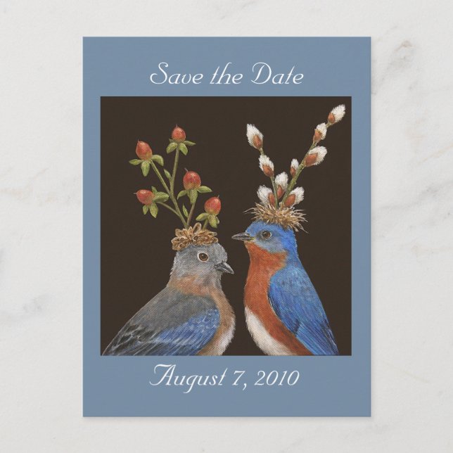 Faire-part Enregistrer la carte postale de date avec le coupl (Devant)