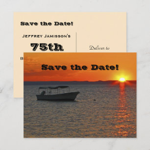 Faire-part Enregistrer la date 75e anniversaire Carte postale