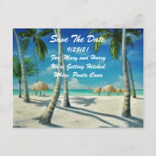 Faire-part Enregistrer La Date Annonce Carte postale avec Art