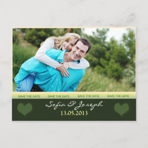Faire-part enregistrer la date carte postale avec photo