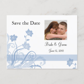 Faire-part Enregistrer la date - Carte postale Photo Florale 