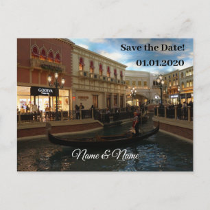 Faire-part Enregistrer la date Gondola Ride, La Carte Postale