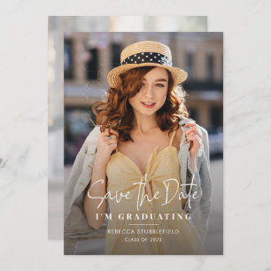 Faire-part Enregistrer la date Graduation 2024 Photo Party