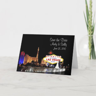 Faire-part Enregistrer la date Las Vegas Mariage Card