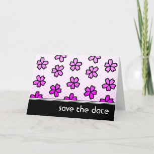 Faire-part enregistrer la date : rétro floral :