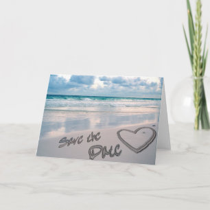 Faire-part Enregistrer l'écriture Date Sand Heart