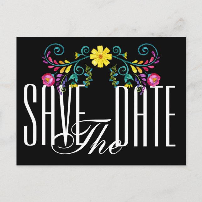 Faire-part Enregistrer l'invitation par carte postale Date (Devant)