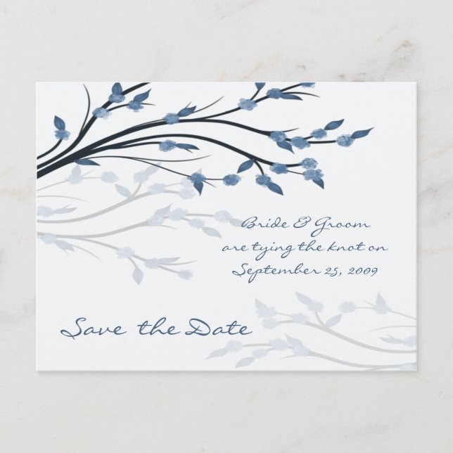 Faire-part Enregistrez la date - Carte postale silhouette de  (Devant)