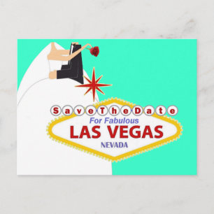 Faire-part Enregistrez la date pour la carte postale de Las V