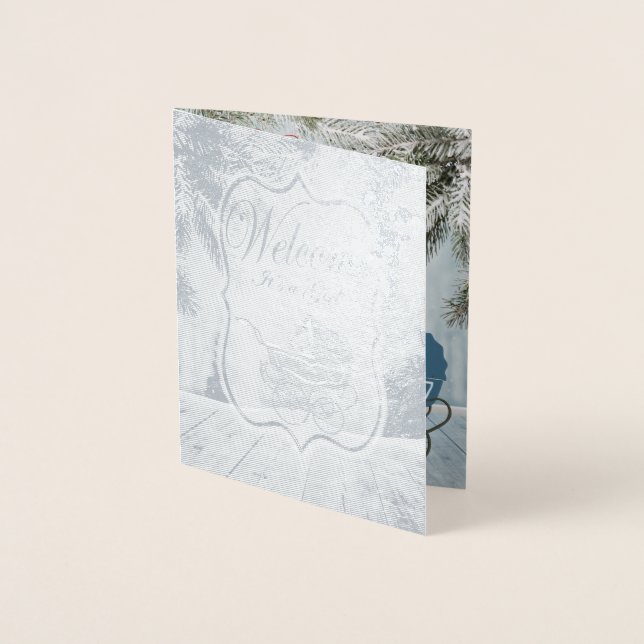 Faire-part et Merci pour bébé de Noël (Devant)