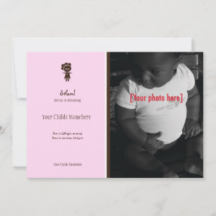 Faire-part éthiopien d'adoption de fille