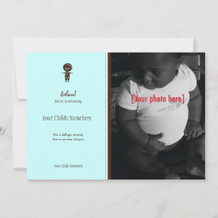 Faire-part éthiopien d'adoption de garçon