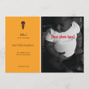 Faire-part éthiopien sur l'adoption des garçons