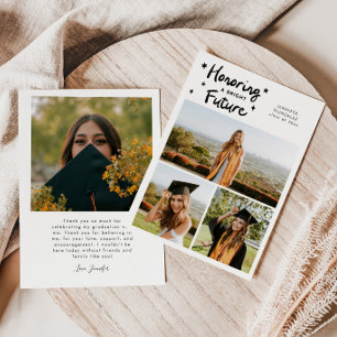 Faire-part Étoiles de l'avenir brillant Multi Photo Blanc Dip