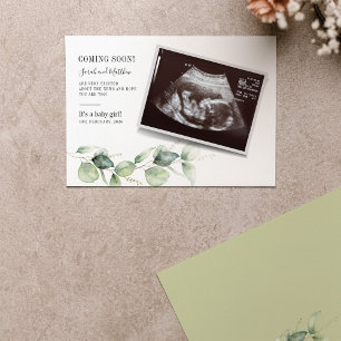 Faire-part Eucalyptus Botanical Baby Scan