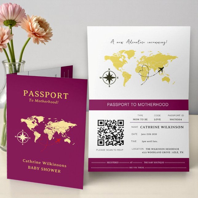 Faire-part explorer Travel Themed Baby Shower Card (Créateur téléchargé)