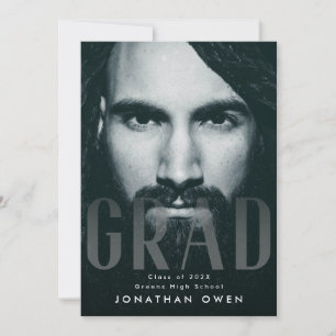 Faire-part Fade douce Grande GRADE Photo Script moderne