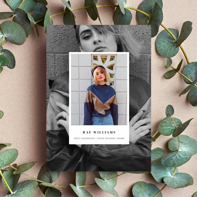 Faire-part Faire Annonce de Diplômé avec des Photos Superposé (Créateur téléchargé)